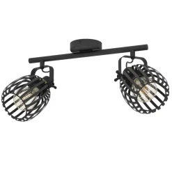 Eglo GIRONA spot staal zwart, geborsteld messing H: 150 mm Online