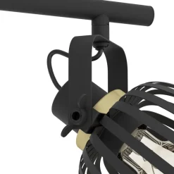 Eglo GIRONA spot staal zwart, geborsteld messing H: 150 mm Online