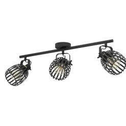 Eglo GIRONA spot staal zwart, geborsteld messing H: 150 mm New