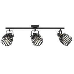 Eglo GIRONA spot staal zwart, geborsteld messing H: 150 mm New