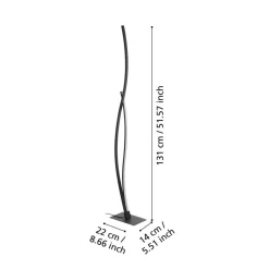 Eglo GRISOLIA Staande lampen staal zwart / Kunststof wit H: 1290 mm Best