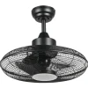 Eglo IGELDO Ventilator met licht ijzer zwart-mat / acryl melkkleurig H: 460 mm | Ø 530 mm Clearance