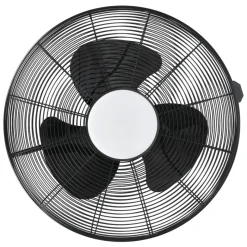 Eglo IGELDO Ventilator met licht ijzer zwart-mat / acryl melkkleurig H: 460 mm | Ø 530 mm Clearance