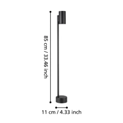 Eglo IZZALINI Staande lampen staal zwart H: 850 mm Outlet