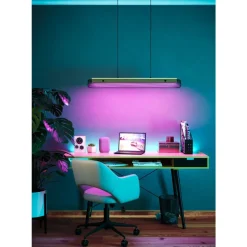 Eglo KOKOMO-Z hanglamp staal, hout zwart, bruin / aluminium, kunststof zwart, wit H: 1100 mm Outlet