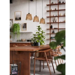 Eglo LAVISTER hanglamp staal zwart / papier natuur H: 1100 mm Best