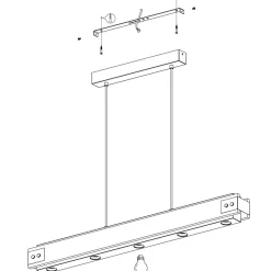 Eglo LAYHAM hanglamp hout, staal bruin, zwart H: 1100 mm Hot