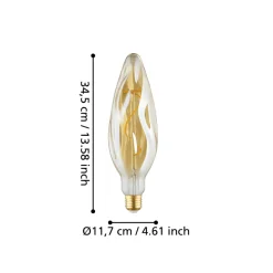 Eglo LEDE27 Lichtbron / Glas amber Ø 117 mm Outlet