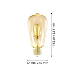 Eglo LEDE27 Lichtbron / Glas amber Ø 64 mm New