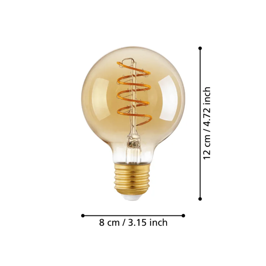 Eglo LEDE27 Lichtbron / Glas amber Ø 80 mm Outlet