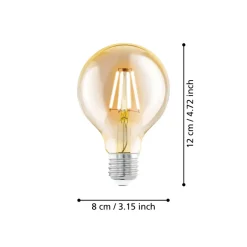 Eglo LEDE27 Lichtbron / Glas amber Ø 80 mm Outlet