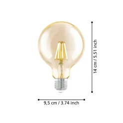 Eglo LEDE27 Lichtbron / Glas amber Ø 95 mm Hot