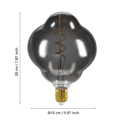 Eglo LEDE27 Lichtbron / Glas zwart-transparant Ø 150 mm Outlet