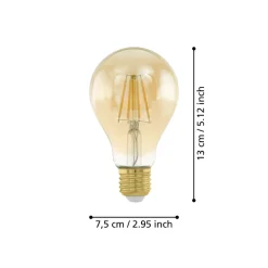 Eglo LEDE27 Lichtbron / Glas amber Ø 75 mm New