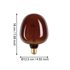 Eglo LEDE27 Lichtbron / Glas cognac Ø 125 mm Online