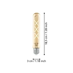 Eglo LEDE27 Lichtbron / Glas amber Ø 30 mm Hot