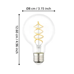 Eglo LEDE27 Lichtbron / Glas helder Ø 80 mm Outlet