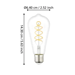 Eglo LEDE27 Lichtbron / Glas helder Ø 64 mm Outlet