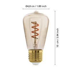 Eglo LEDE27 Lichtbron / Glas amber Ø 48 mm New