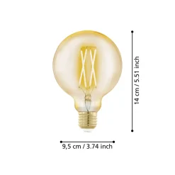 Eglo LEDE27 Lichtbron / Glas amber Ø 95 mm Discount