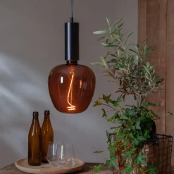 Eglo LEDE27 Lichtbron / Glas cognac Ø 190 mm Sale