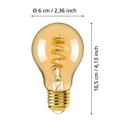 Eglo LEDE27 Lichtbron Kunststof wit / Glas amber Ø 60 mm Best