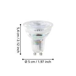 Eglo LEDGU10 Lichtbron / Glas helder Ø 50 mm