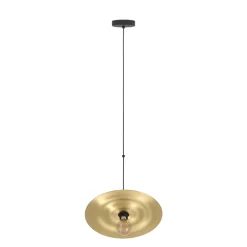 Eglo LINTMILL hanglamp staal zwart / staal geborsteld messing H: 1100 mm | Ø 400 mm Clearance