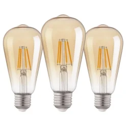 Eglo LM-E27-LED ST64 4W AMBER 2200K 3 STK New