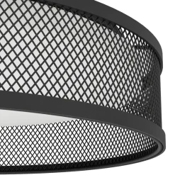 Eglo LUPPINERIA Plafondarmaturen staal zwart / Kunststof wit H: 95 mm | Ø 385 mm Clearance