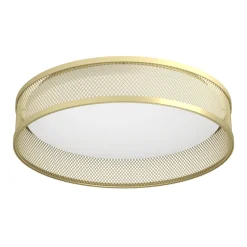 Eglo LUPPINERIA Plafondarmaturen staal geelkoper-mat / Kunststof wit H: 95 mm | Ø 385 mm Outlet