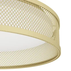 Eglo LUPPINERIA Plafondarmaturen staal geelkoper-mat / Kunststof wit H: 95 mm | Ø 385 mm Outlet