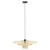 Eglo LYDNEY hanglamp staal zwart / Hout bruin H: 1100 mm | Ø 570 mm Best
