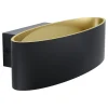 Eglo MACCACARI Wandlamp aluminium, staal zwart, goud / Kunststof transparant H: 75 mm Best