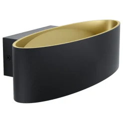 Eglo MACCACARI Wandlamp aluminium, staal zwart, goud / Kunststof transparant H: 75 mm Best