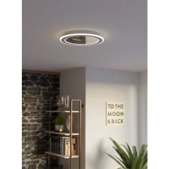 Eglo MACCHIONI Plafondarmaturen staal, kunststof wit / kunststof met kristaleffect wit H: 50 mm | Ø 380 mm Sale