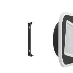 Eglo MACCHIONI Wandlamp staal, kunststof zwart, wit / kunststof met kristaleffect wit Discount