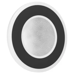 Eglo MACCHIONI Wandlamp staal, kunststof zwart, wit / kunststof met kristaleffect wit Ø 200 mm