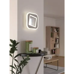 Eglo MACCHIONI Wandlamp staal, kunststof wit / kunststof met kristaleffect wit New