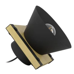 Eglo MACCLES Tafellampen staal, hout zwart, bruin H: 150 mm | Ø 180 mm Sale