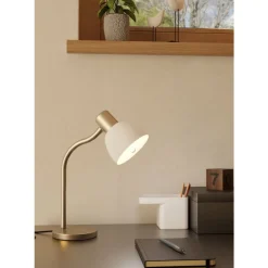 Eglo MACERE Tafellampen staal nikkel-mat / Glas wit H: 340 mm Online