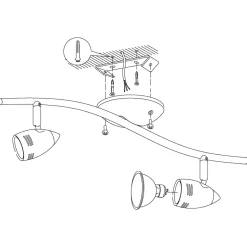 Eglo MAGNUM-LED spot staal nikkel-mat, chroom Clearance