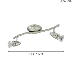 Eglo MAGNUM-LED spot staal nikkel-mat, chroom Clearance