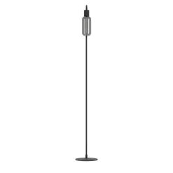 Eglo MAIONE Staande lampen staal zwart / glas gestoomd grijs H: 1510 mm Clearance
