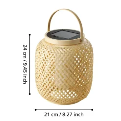 Eglo MARLIANO Tafellampen hout, staal bruin / Kunststof wit H: 240 mm | Ø 210 mm Clearance