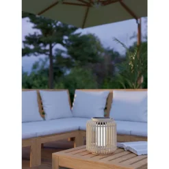 Eglo MARLIANO Tafellampen hout, staal bruin, zwart / Kunststof wit H: 240 mm | Ø 210 mm Online