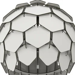 Eglo MATTANZA hanglamp staal zwart / Hout grijs H: 2465 mm | Ø 495 mm