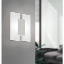 Eglo METRASS 2 Wand-/plafondlamp aluminium nikkel-mat / Kunststof satijn H: 200 mm Clearance