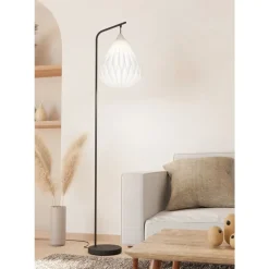 Eglo MINTING Staande lampen staal zwart / papier wit H: 1585 mm Online