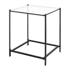 Eglo NARANJO Bijzettafel staal zwart / Glas helder H: 555 mm Online